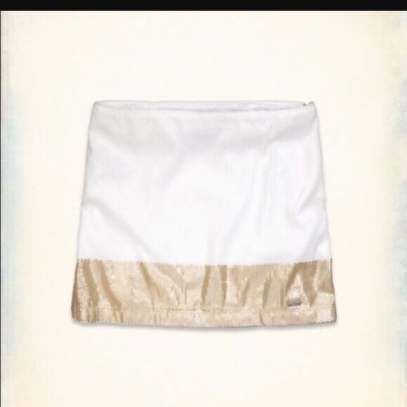 White and gold sequin skirt - Picture 1 of 3